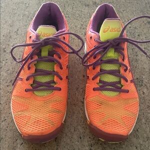 ASICS Women's Vibrant Orange and Purple Court Shoes